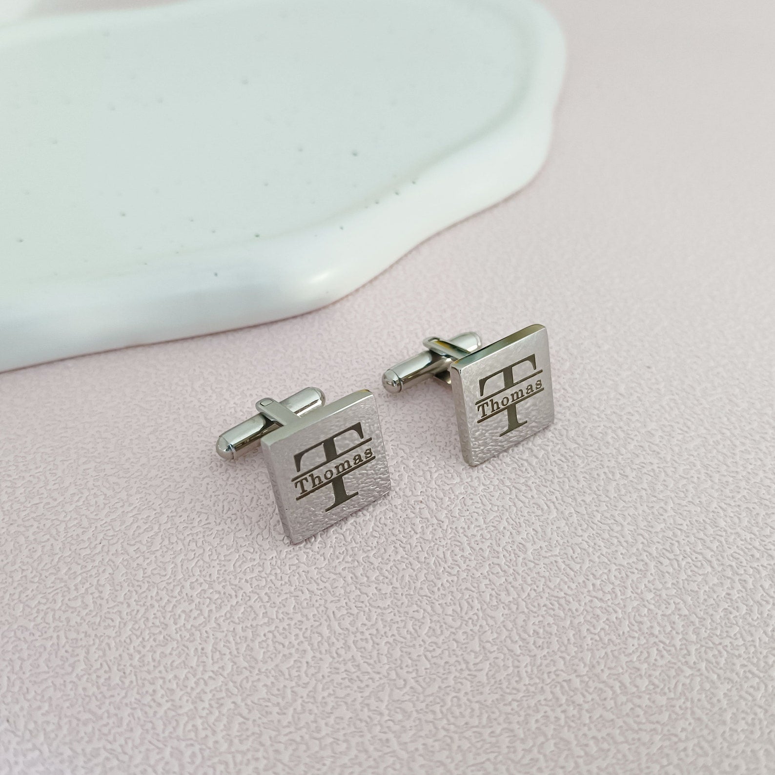 Personalized Name Cufflinks with Initial