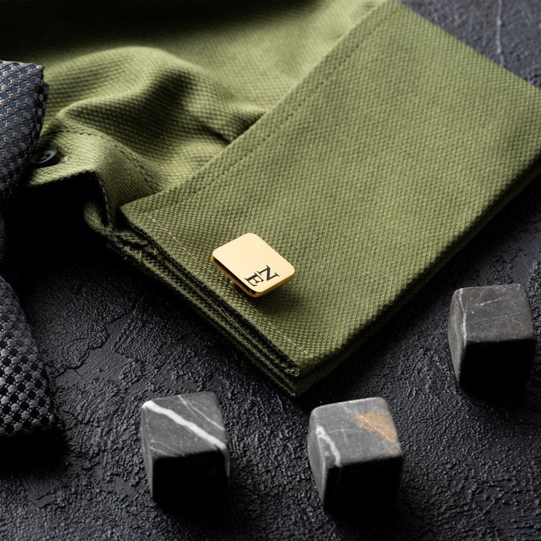 Exquisite Monogram Cufflinks- Initials Printed