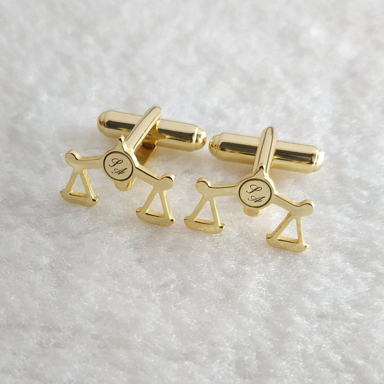 Justice and Initials Cufflinks