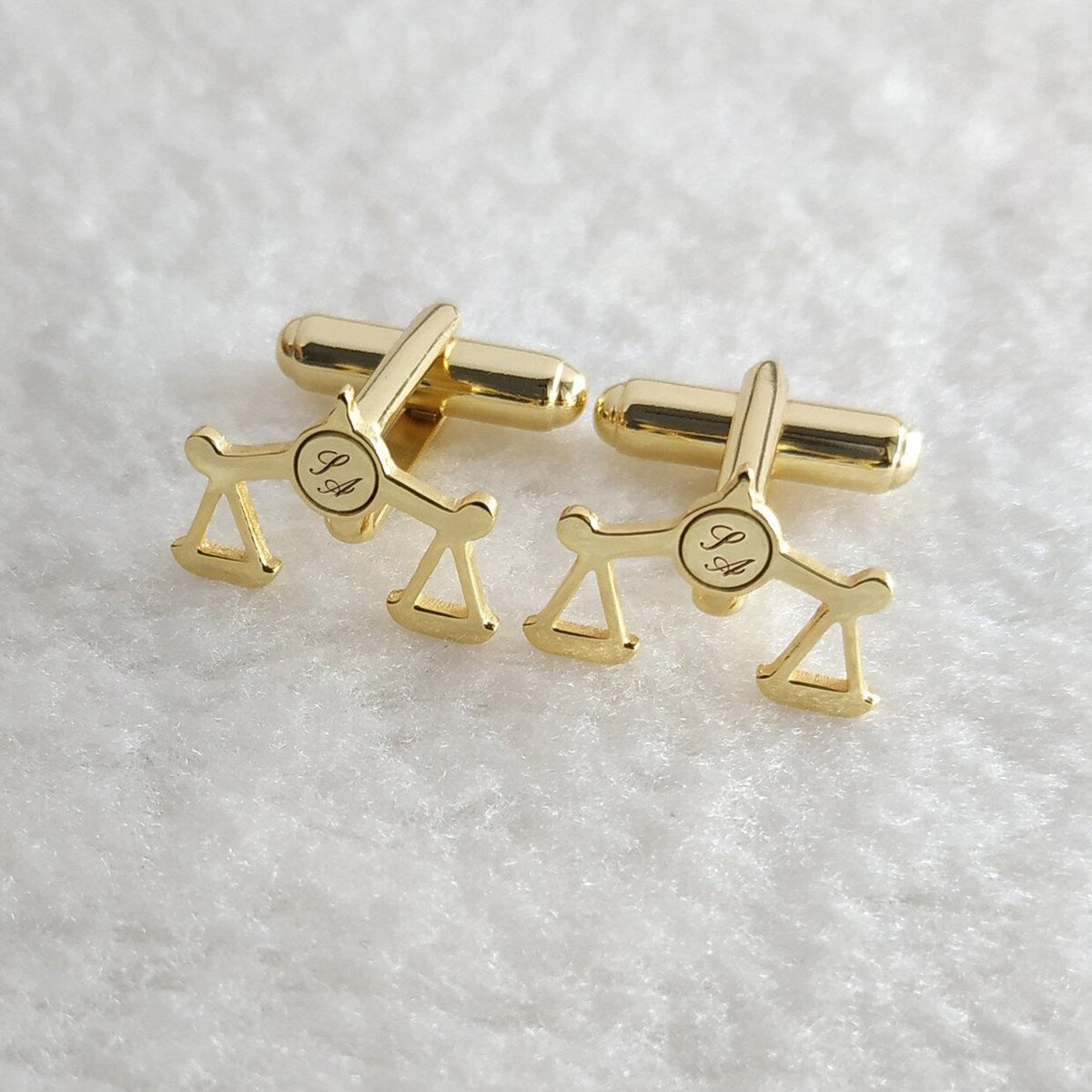 Justice and Initials Cufflinks
