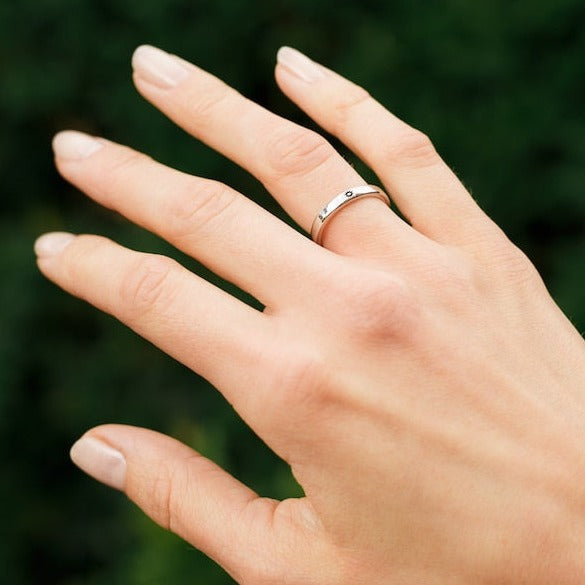 Sun And Moon Couple Pure Silver Rings