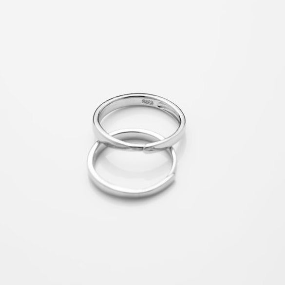 Sun And Moon Couple Pure Silver Rings