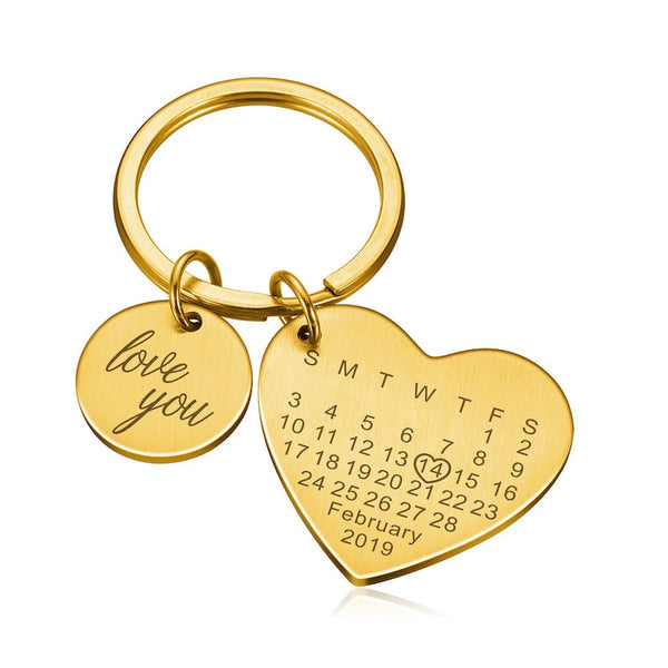 Calendar Personalized Keychain