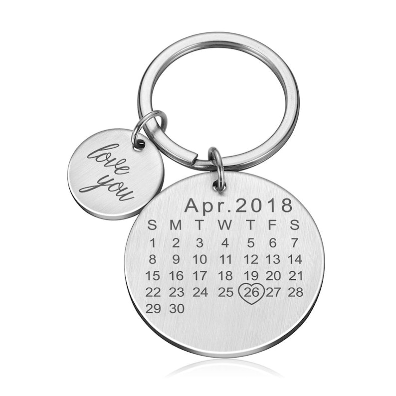 Calendar Personalized Keychain