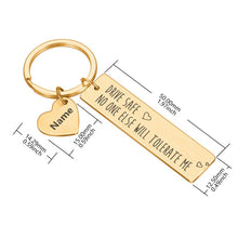 Load image into Gallery viewer, Drive Safe Personalized Keyring For Him &amp; Her