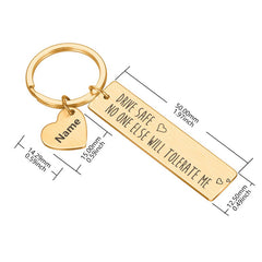 Drive Safe Personalized Keyring For Him & Her