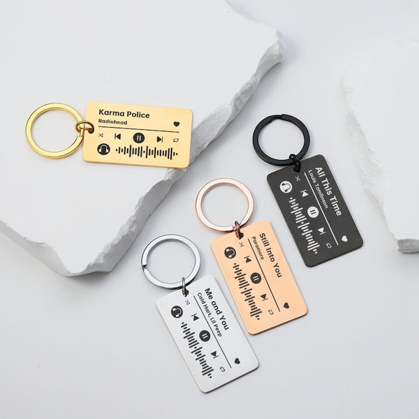 Custom Music Keychain I Spotify Keychain