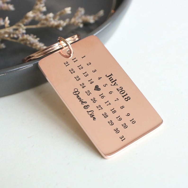 Calendar Keychain Personalized for Gift