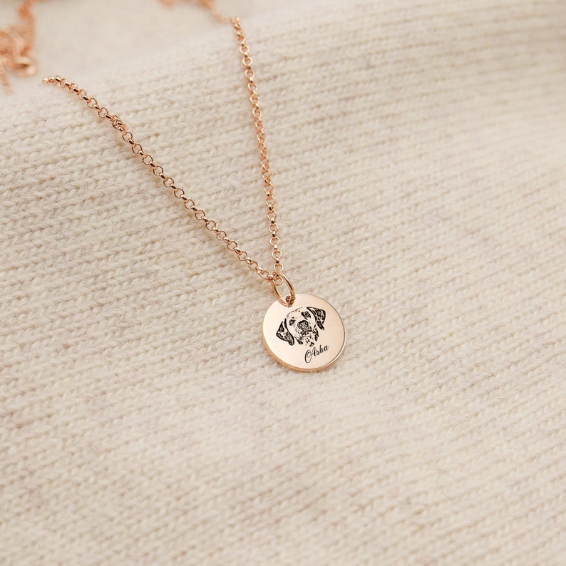 Custom Dog Portrait Necklace