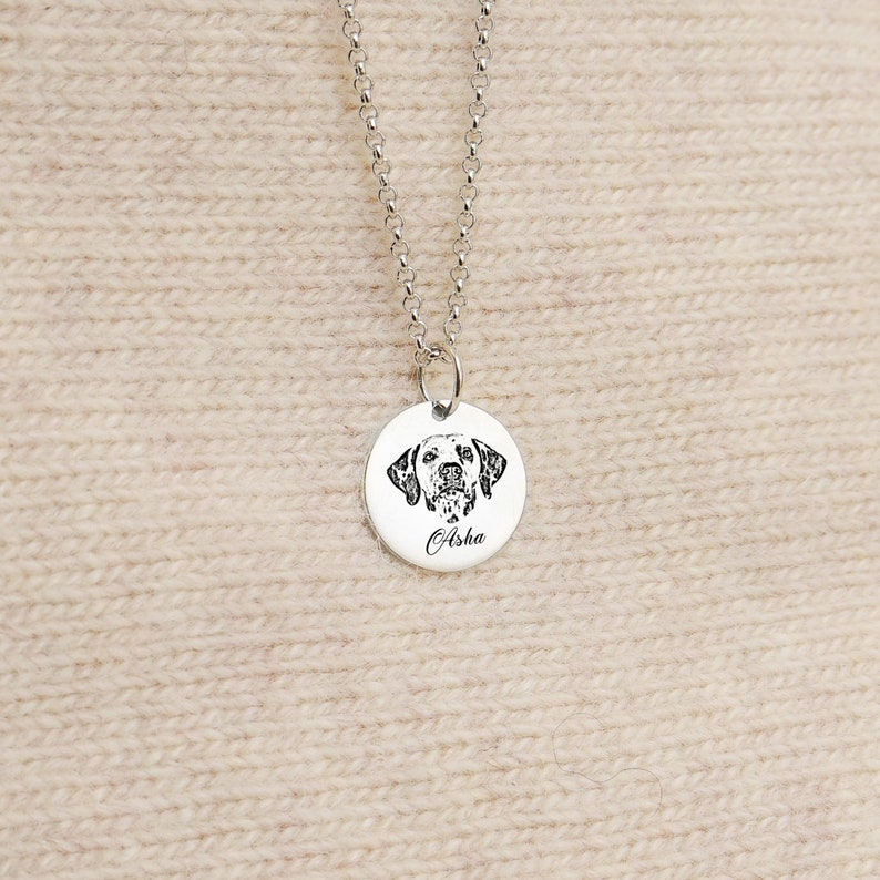 Custom Dog Portrait Necklace