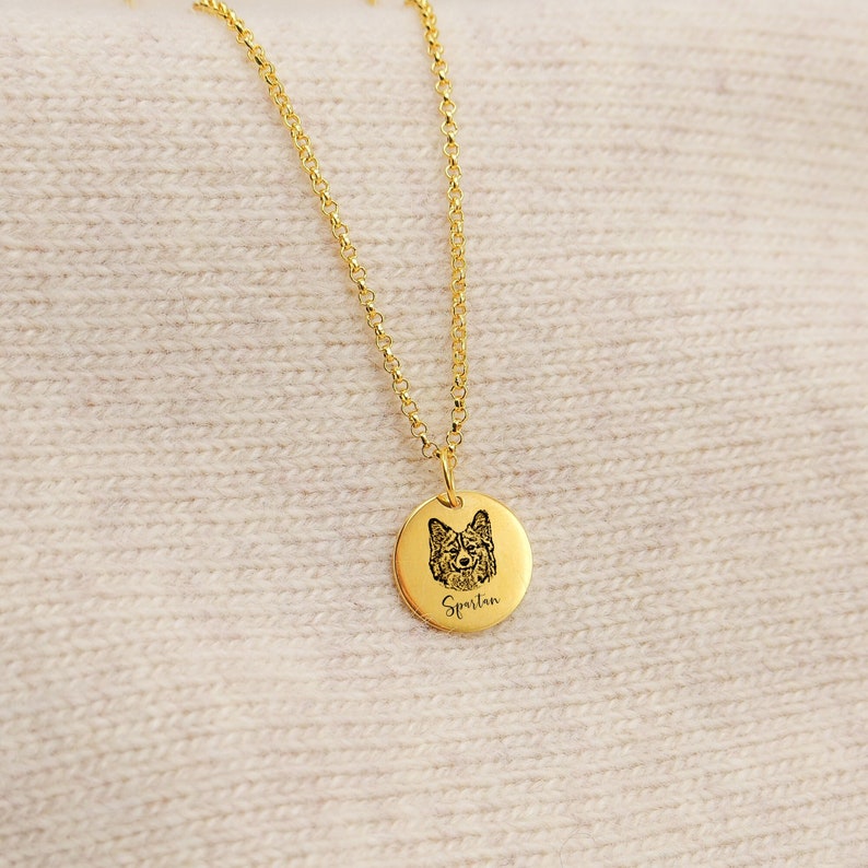 Custom Dog Portrait Necklace
