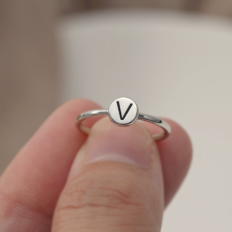 Initial Personalized Ring(Pure Silver)