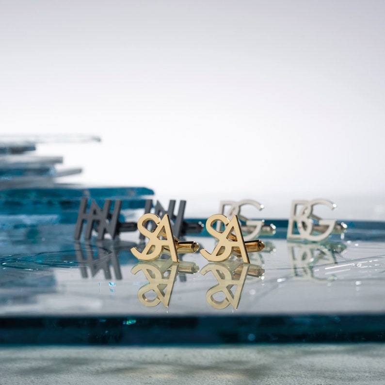 Groomsmen Initial Cufflinks
