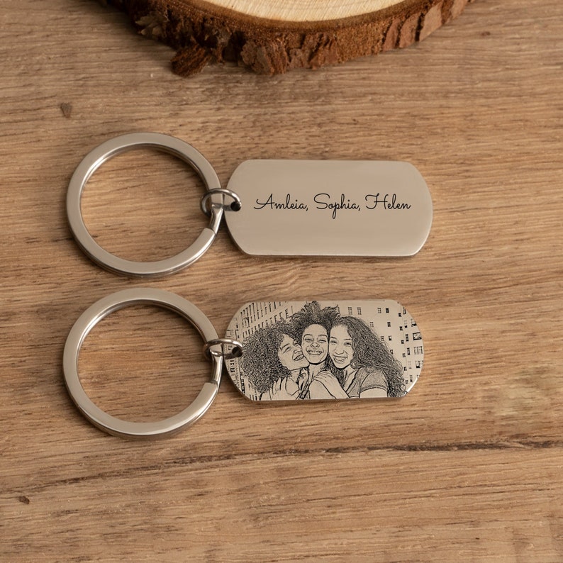 Laser Engraved Photo Keyring