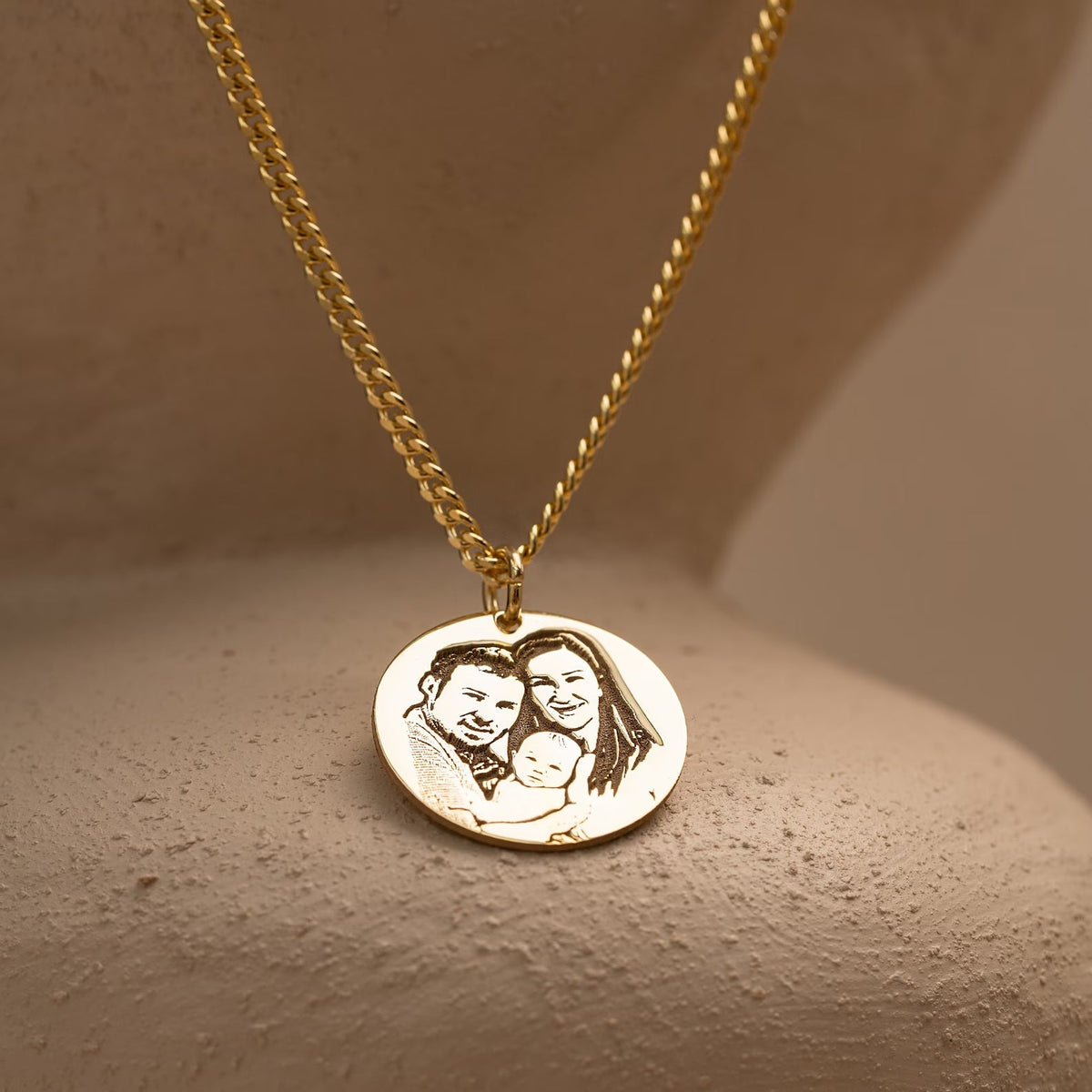 Custom Photo & Text Engraved Pendant