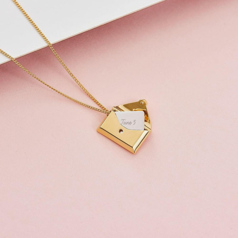 Envelope Massage Locket Necklace