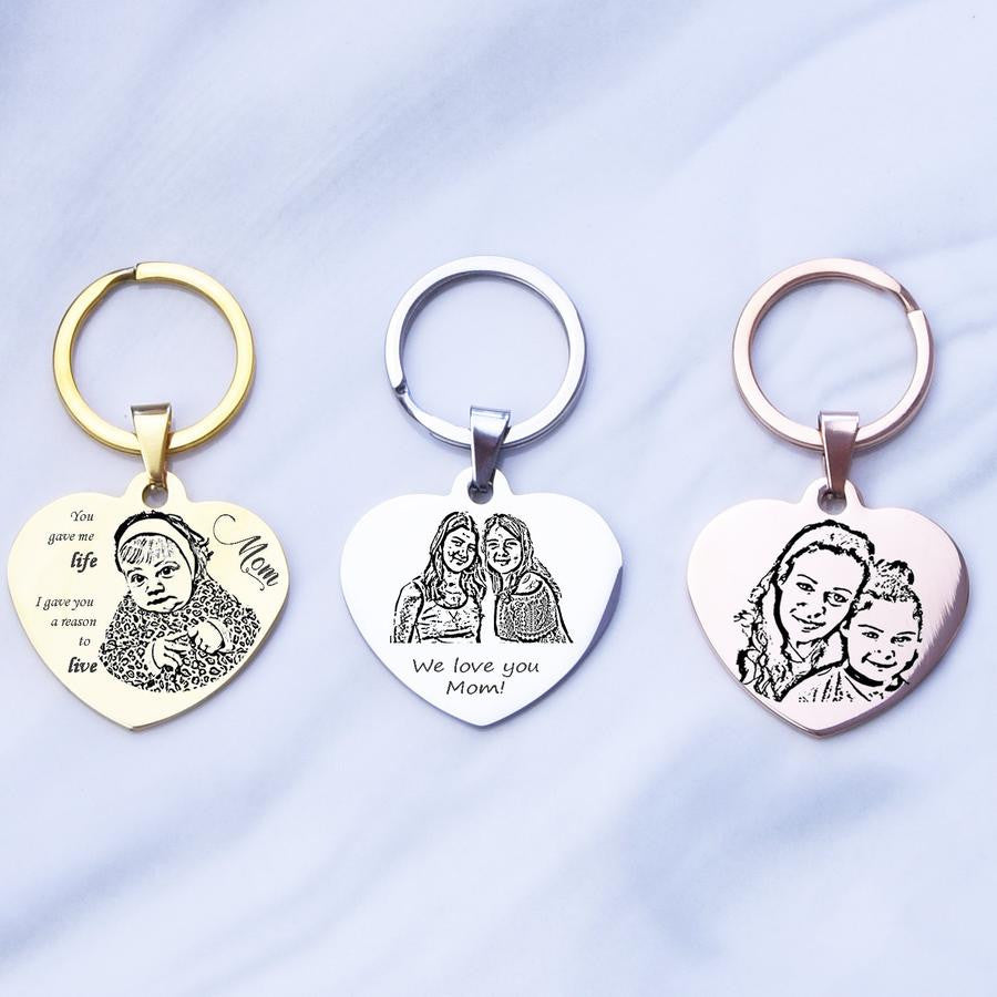 Engraved Photo Keychain