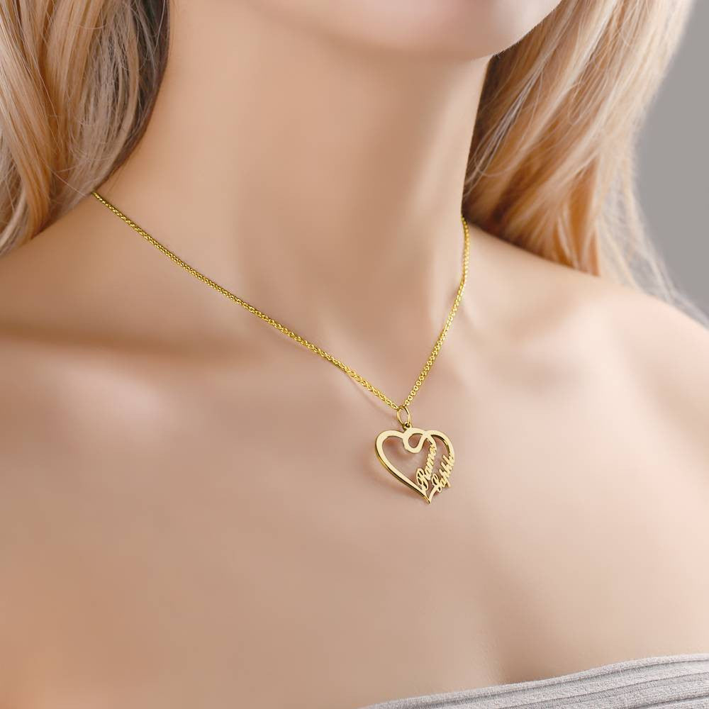 Heart Two Name Necklace