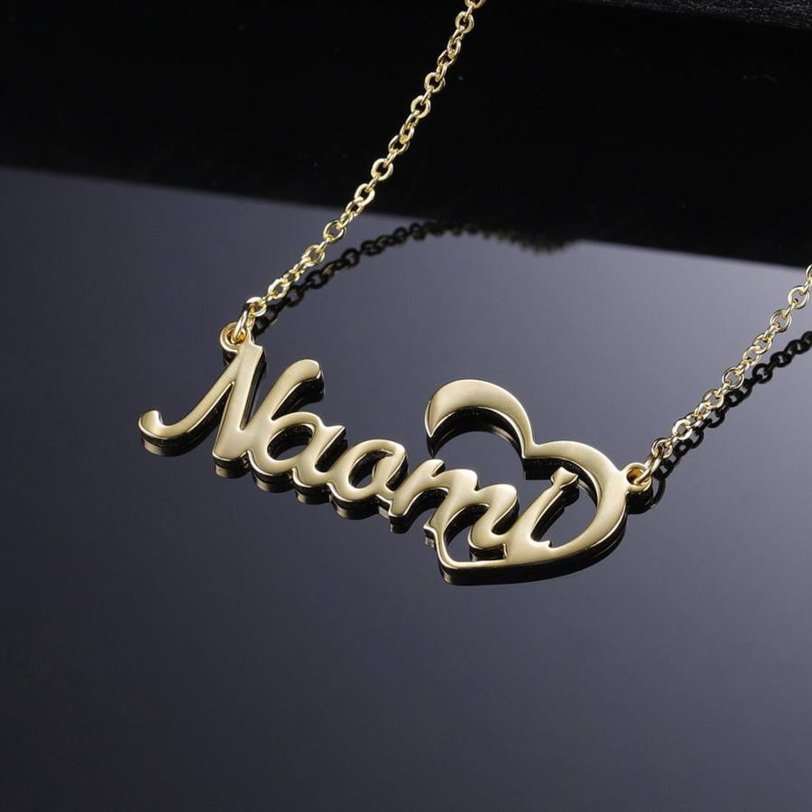 Custom name heart necklace Clearance