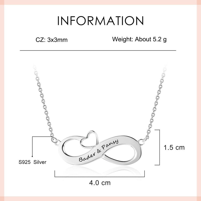Custom Infinity Name Engraved Necklace