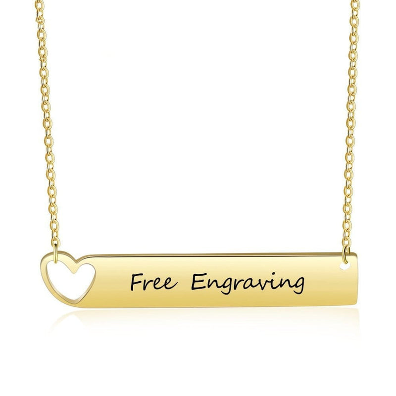 CUSTOM NAME ENGRAVED NAME PLATE NECKLACE