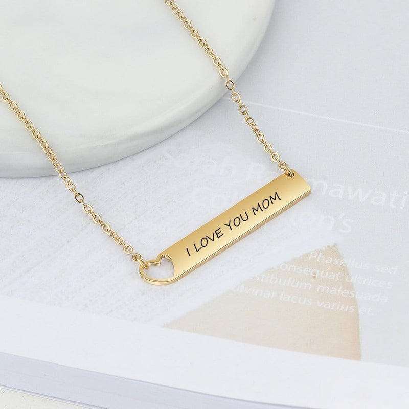 CUSTOM NAME ENGRAVED NAME PLATE NECKLACE