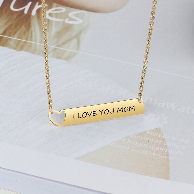 CUSTOM NAME ENGRAVED NAME PLATE NECKLACE