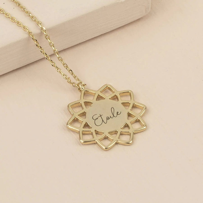  SHINY MANDALA PENDANT NECKLACE