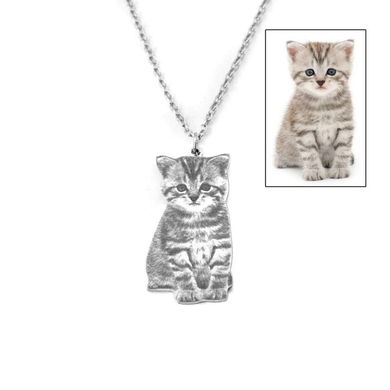 Custom Portrait Your Dog , Pet Photo Necklace