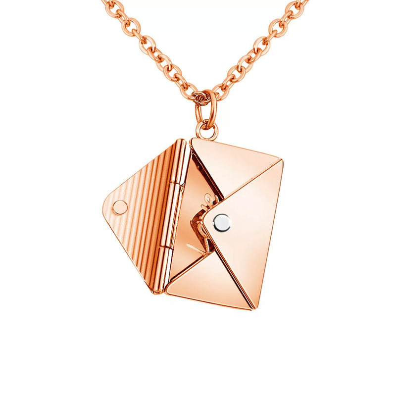 Envelope Massage Locket Necklace