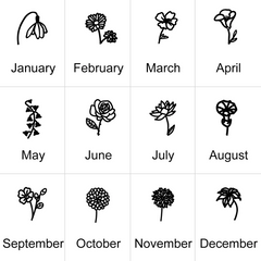 Birth Month Flower And Name Necklace