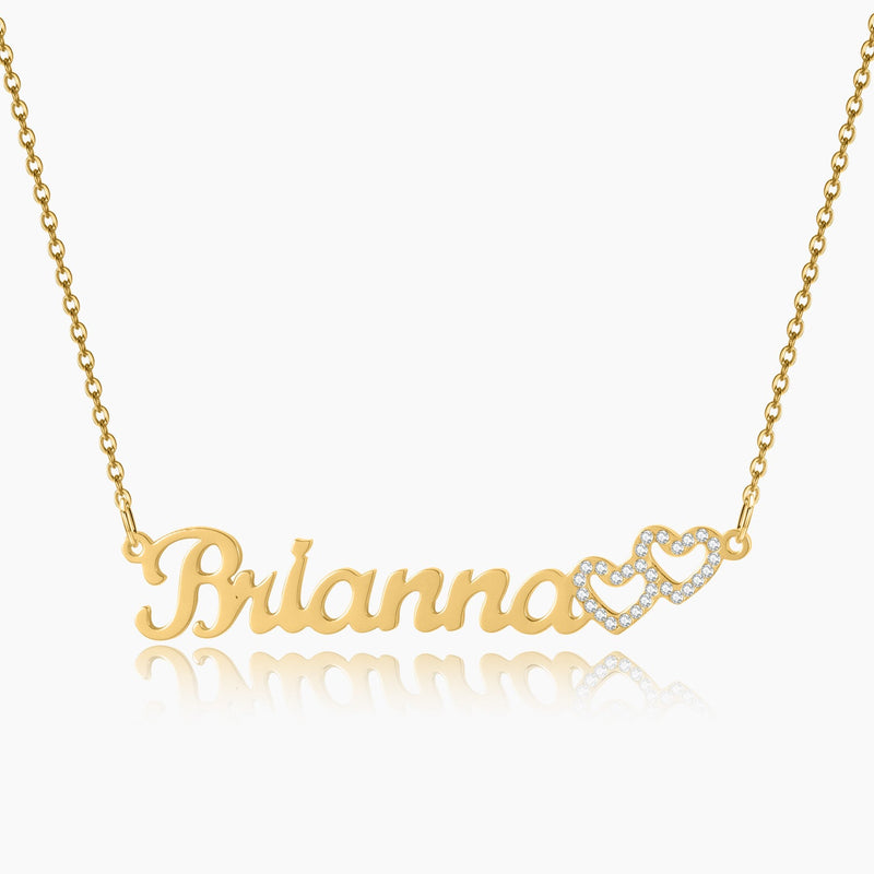 Two Heart Diamond Necklace