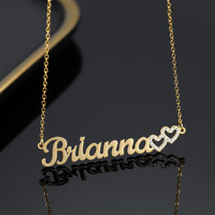 Two Heart Diamond Necklace