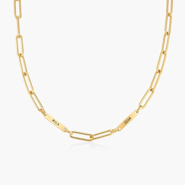 NAME PAPERCLIP CHAIN NECKLACE