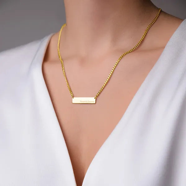 Electroplated Bar Necklace