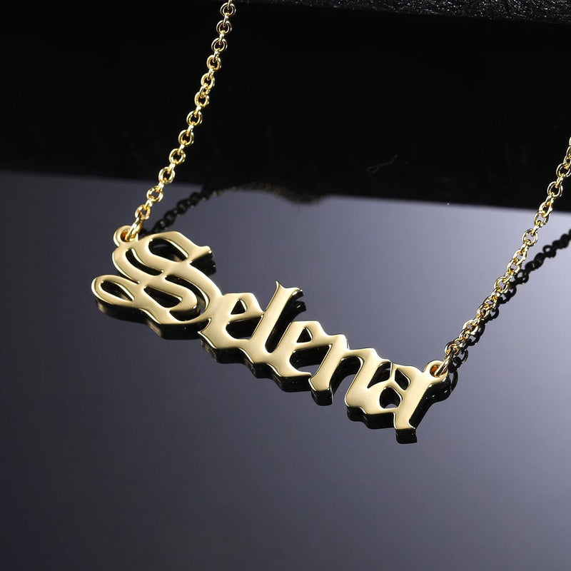 Gothic Customised Name Necklace