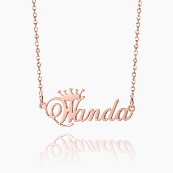 Crown With Name Necklace