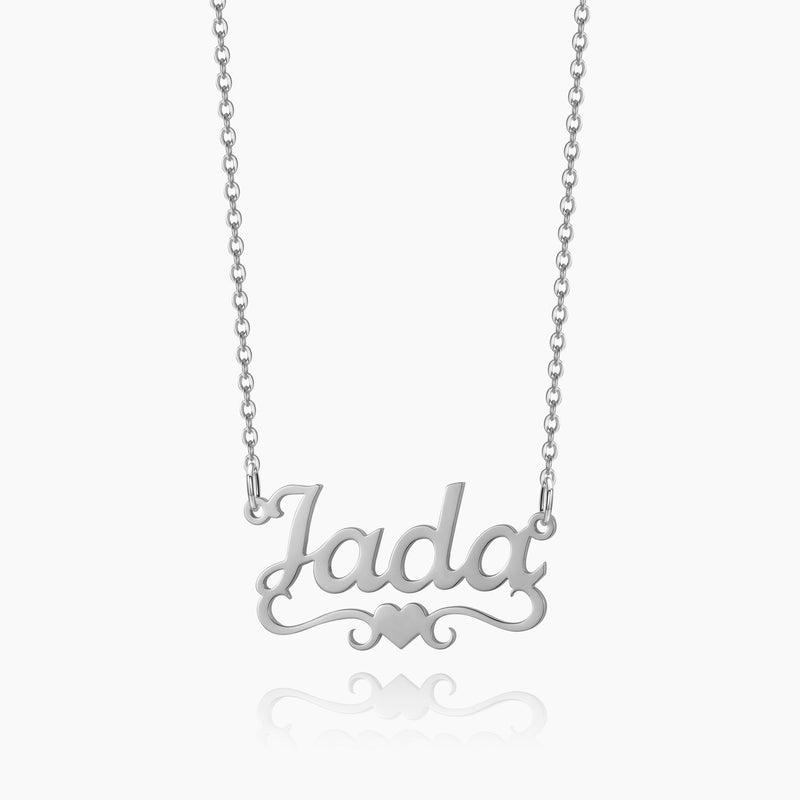 Title Heart Name Necklace