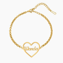 Load image into Gallery viewer, Heart Shape Name Bracelet