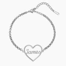 Load image into Gallery viewer, Heart Shape Name Bracelet