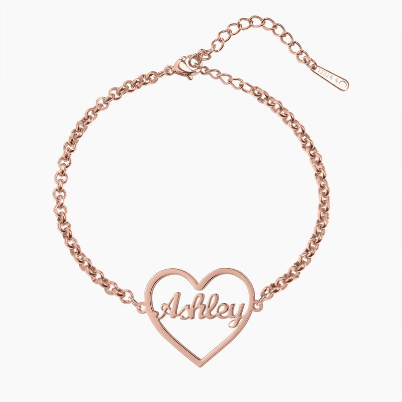 Heart Shape Name Bracelet