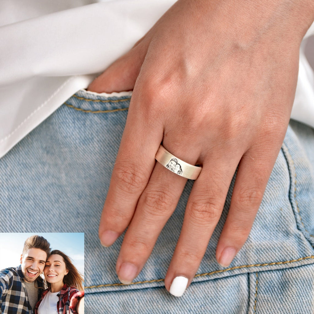 Personalized Engraved Picture Ring