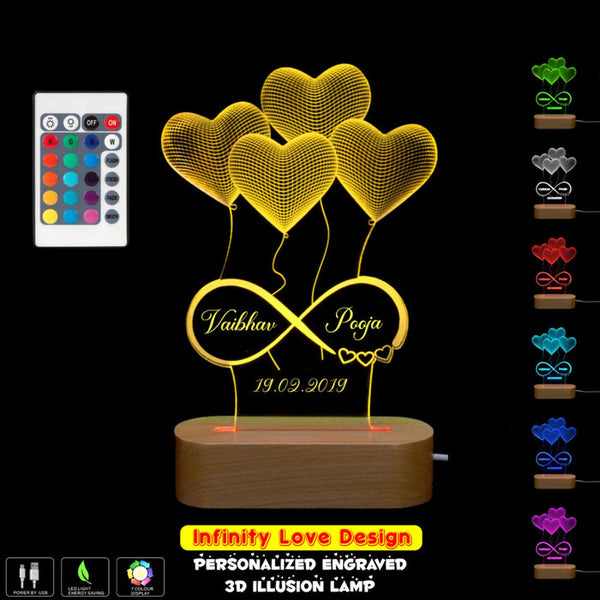 Personalized Name Acrylic LED Table Lamp-Multi Color