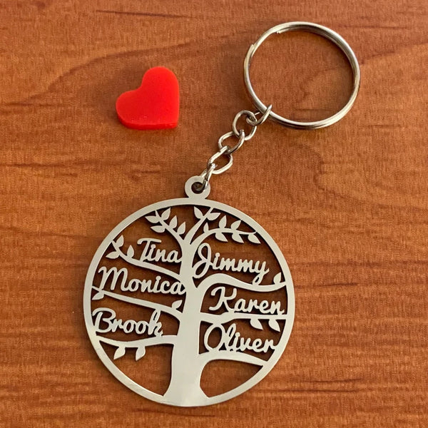 Personalized FAMILY Tree KEYCHAIN