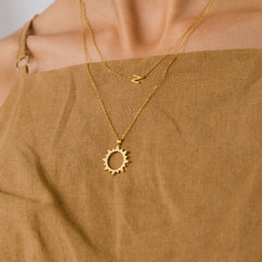 Pave Sun Diamond Necklace