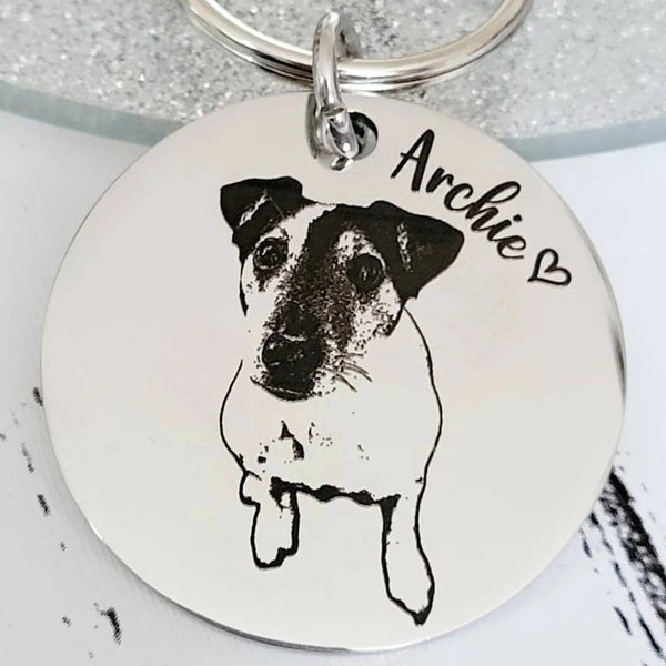 Actual Pet Photo Keyring