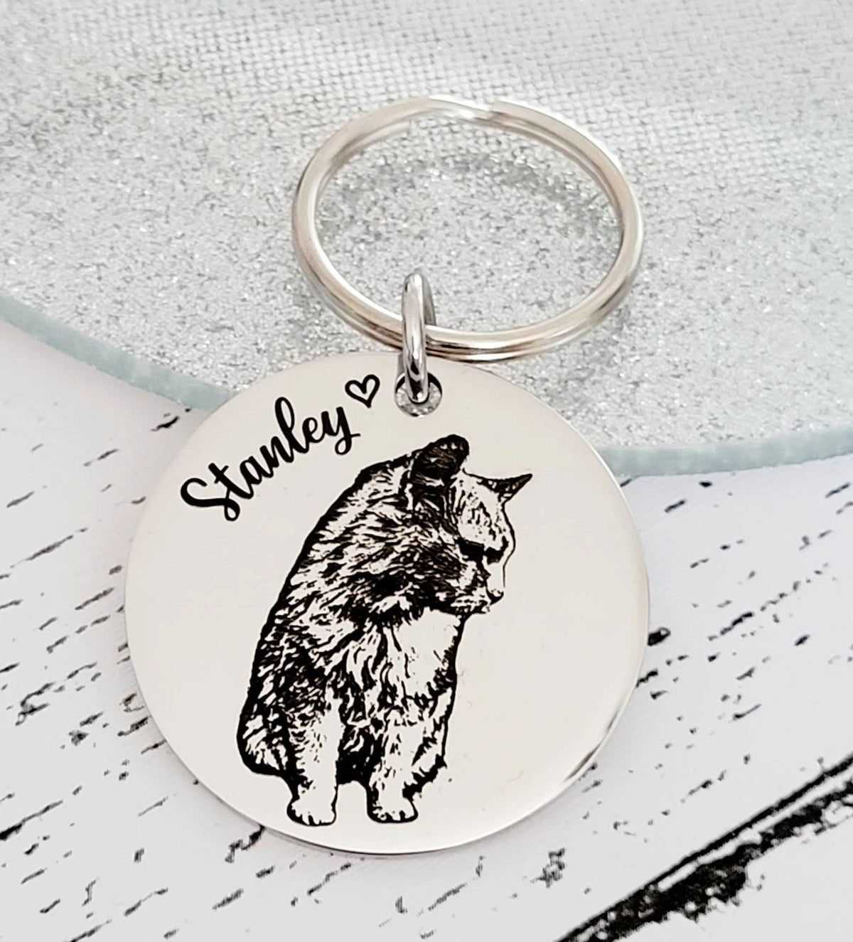Actual Pet Photo Keyring