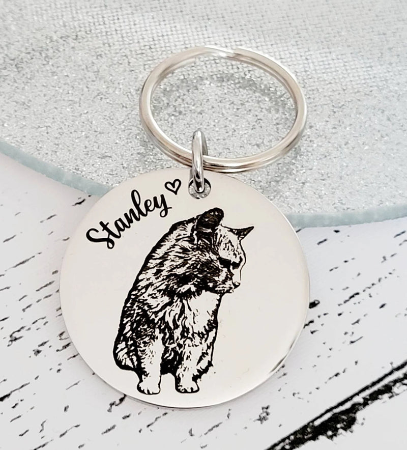 Actual Pet Photo Keyring