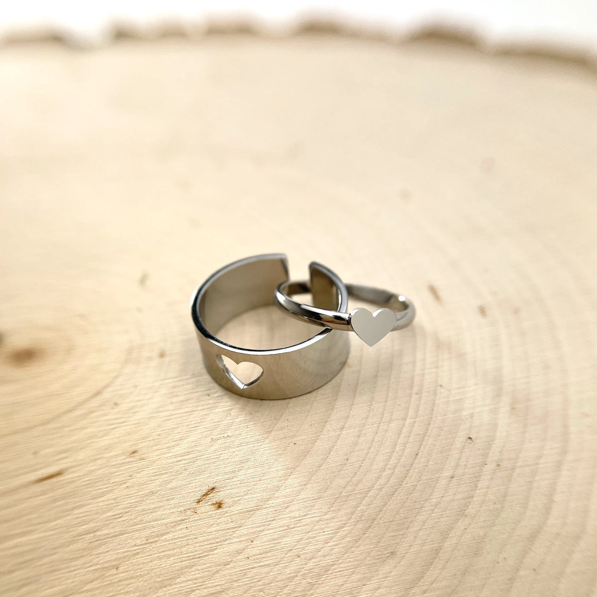 Matching Friendship Couples Heart Ring