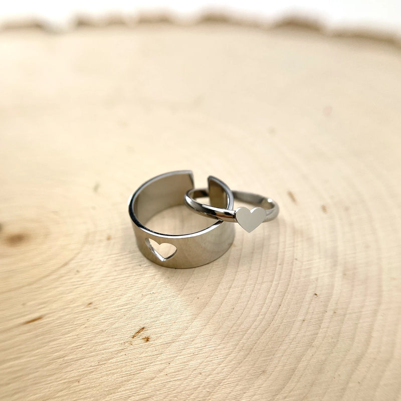 Matching Friendship Couples Heart Ring